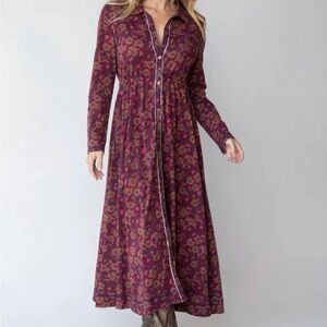 NATURAL LIFE Christa Dress Large - 100% cotton, Cottagecore, sustainable, unique